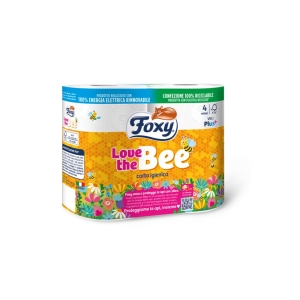 FOXY Carta Igienica Love The Bee - 4 rotoli