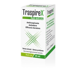 TRASPIREX Deodorante Roll On Pelli Delicate Antitraspirante e Antiodore - 20ml