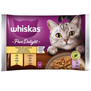 WHISKAS Pure Delight Tenere Delicatezze Pollo e Tacchino 4*85gr