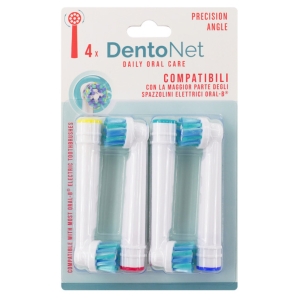 DENTONET Testine Ricarica Precision Angle - 4 pezzi