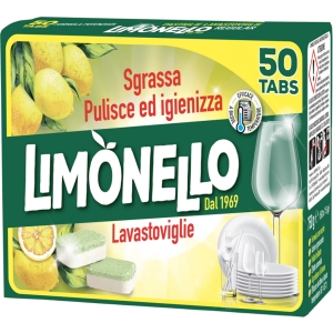 LIMONELLO Lavastoviglie Sgrassante ed Igienizzante - 50 tabs