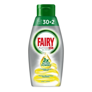 FAIRY Platinum Gel Lemon 650ml - 32 lavaggi