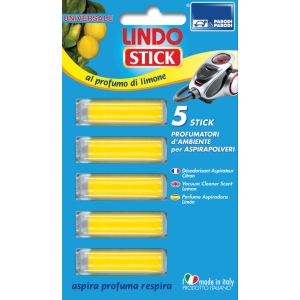 PARODI Lindo Stick Profumatore per Aspirapolvere al Limone - 5 pezzi 