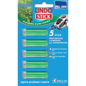 PARODI Lindo Stick Profumatore per Aspirapolvere al Pino Silvestre - 5 pezzi