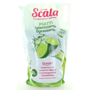 SCALA Detersivo Piatti Sgrassante in Busta Limone - 2 litri