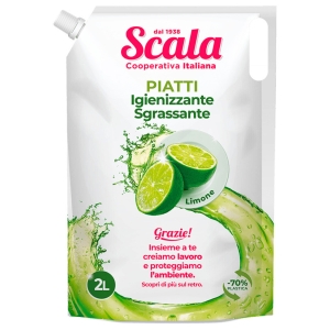 SCALA Detersivo Piatti Sgrassante in Busta Limone - 2 litri
