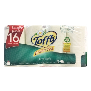 TOFFLY Carta Igienica Green Tea - 16 rotoli 