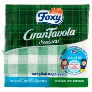 FOXY Tovaglioli Scozzesi Doppiovelo 