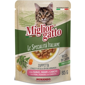 MIGLIOR GATTO Specialità Italiane Zuppetta con Suino, Patate e Carote - 85gr