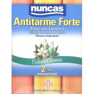 NUNCAS Antitarme Forte Cialde Protezione Completa Profumo Colonia Classica - 2 cialde