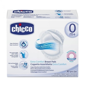 CHICCO Coppette Assorbilatte Extra Comfort con Antibatterico - 30pz