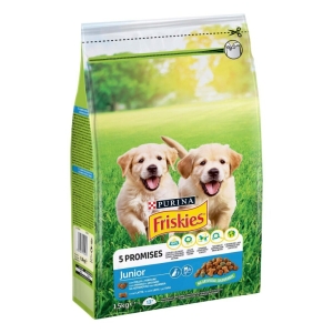 FRISKIES Crocchette Junior con Pollo Latte e Verdure - 1,5kg