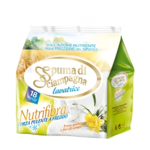 SPUMA DI SCIAMPAGNA Nutrifibra Detersivo in Polvere Lavatrice Sacco - 18 misurini