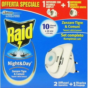 RAID Night&Day Zanzare Tigre e Comuni Diffusore