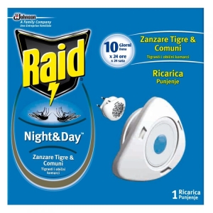 RAID Night&Day Zanzare Tigre e Comuni Ricarica - 1pz