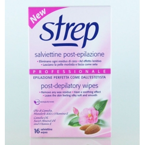 STREP Salviettine Post-Epilazione Professionale Epilazione Perfetta come dall'Estetista - 16pz