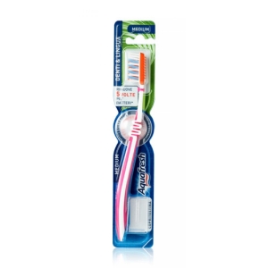 AQUAFRESH Spazzolino Denti e Lingua Medio - 1pz