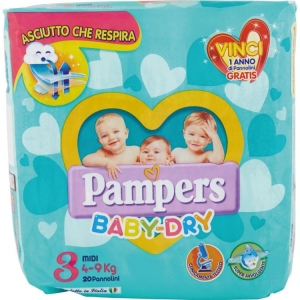 PAMPERS Baby Dray 3 Pannolini Midi (4-9 kg) - 22pz