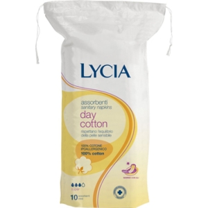 LYCIA Day Cotton Assorbenti Puro Cotone con Ali - 10pz