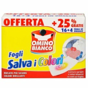 OMINO BIANCO Fogli Salva I Colori - 16+4pz