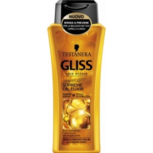 TESTANERA Gliss Hair Repair Ripara dall'Interno le Cellule Capillari Shampoo Oil Nutritive Anti Doppie-punte per Capelli Lunghi Punte Rovinate - 250ml