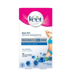 VEET Strisce Depilatorie Viso e Bikini Pelli Sensibili - 16pz