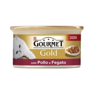 GOURMET Gold Dadini con Pollo  e Fegato in Gelatina - 85gr