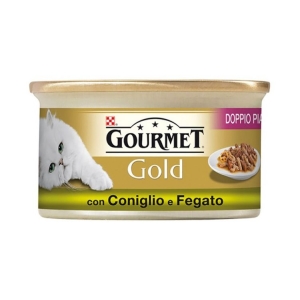 GOURMET Gold Doppio Piacere con Coniglio e Fegato in Salsa - 85gr