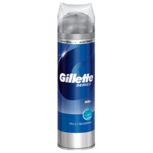 GILLETTE Series Gel da Barba per Pelli Sensibili all'Aloe Emolliente e Lubrificante - 200ml