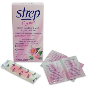 STREP Crystal Strisce Depilatorie Viso e Parti Delicate Trasparenti - 20pz