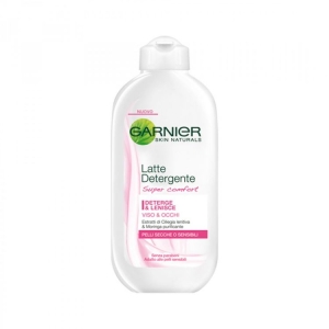 GARNIER Skin Naturals Latte Detergente Super Confort per Pelli Secche o Sensibili - 200ml