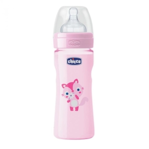 CHICCO Biberon Collo Largo con Tettarella in Silicone - 250ml