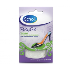 DR.SCHOLL Pedorex Party Feet Ultra Slim Retro Tallone Cuscinetto in Gel Trasparente - 2pz