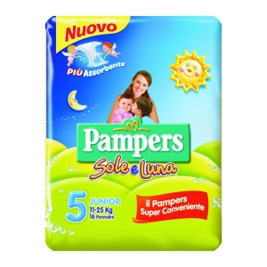 PAMPERS Sole e Luna 5 Pannolini Junior (11-28 kg) - 14pz