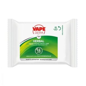 VAPE Derm Herbal Salviette Antipuntura - 15pz
