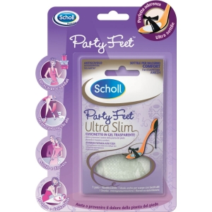 DR.SCHOLL Pedorex Party Feet Ultra Slim Cuscinetto in Gel Trasparente - 2pz