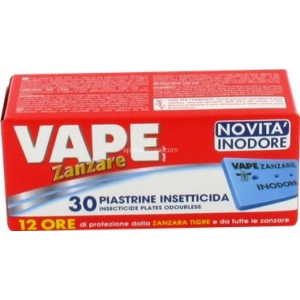 VAPE Zanzare Piastrine Inodore - 30pz