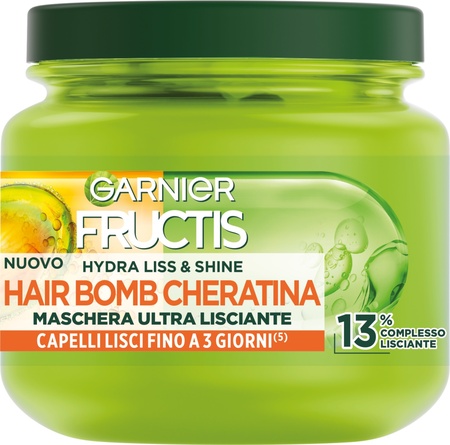 GARNIER Hair Bomb Fructis Maschera Hydra Liss & Shine Lisciante - 320ml