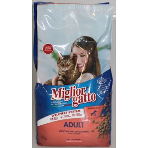 MIGLIOR GATTO Crocchette Salmone Aringhe Vitamine e Sali Minerali - 2kg