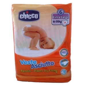 CHICCO Veste Asciutto 14 Pannolini Extra Large Tipo 6 (16-30kg) - 1pz