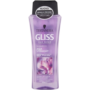 TESTANERA Gliss Hair Repair con Cheratina Liquida Shampoo Asian Straight per Capelli Crespi e Ribelli - 250ml