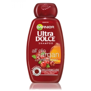 GARNIER UltraDolce Olio di Argan e Mirtillo Rosso Shampoo Capelli Trattati o Colorati - 250ml