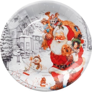 BBS 10 Piatti Santa Claus Snow