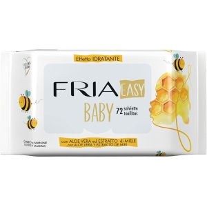 FRIA Utility Baby Salviette Igienizzanti Utili ogni Giorno con Aloe Vera Glicerina e Vitamina E - 60pz