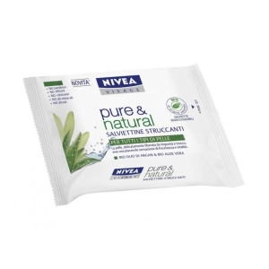 NIVEA Visage Pure & Natural Salviettine Struccanti per Tutti i Tipi di Pelle