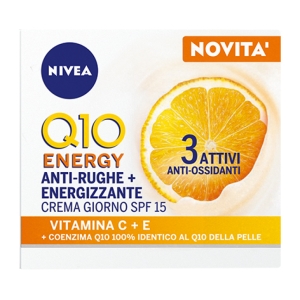 NIVEA Crema Giorno Q10 Anti-Rughe Energizzante SPF15 con Vitamina C - 50ml