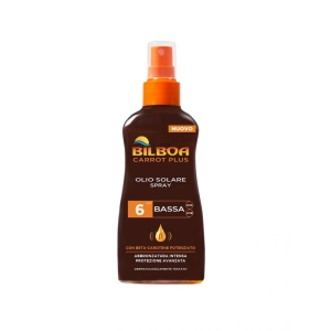 BILBOA Carrot Olio Solare Spray No Gas con Attivatore di Melanina Protezione Bassa 6 - 150ml