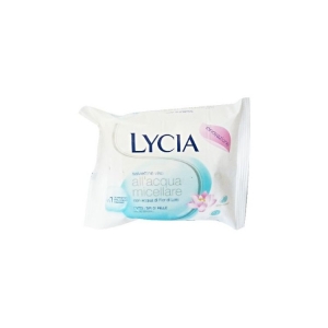 LYCIA Salviette Viso con Acqua Micellare con Acqua di Fior di Loto per Tutti i Tipi di Pelle - 20pz