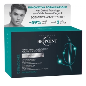 BIOPOINT Dermocare Trattamento Anti Caduta Azione Fortificante Speciale Uomo con Hair Defend Technology e Cellule Staminali Vegetali