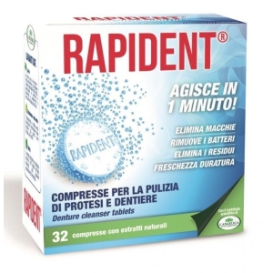 ERBORISTERIA L'ANGELICA Rapident Compresse per la Pulizia di Protesi e Dentiere - 32ml